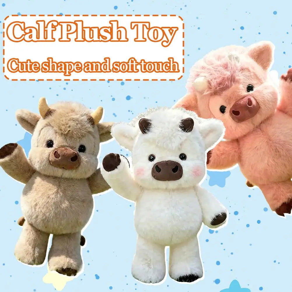 Soft Calf Plush Stuffed Animal Toy – 17.7" Cuddle Pillow Gift Stuffed Plush Toy Oasis Select