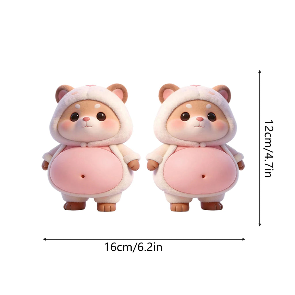 Cartoon Stickers 3D Cute Puppy Sticker Squeezeable Dogs Phone Case Decoration Children's Birthday Party Favor Festival Supplies Oasis Select hamster