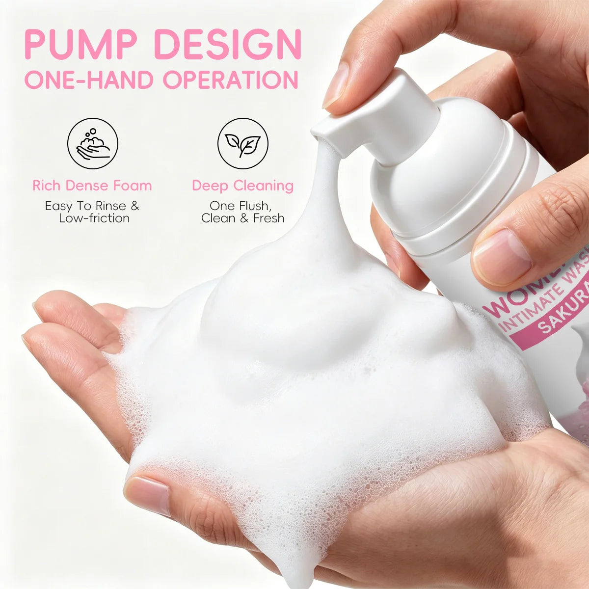 WOMEN'S INTIMATE WASH SAKURA，Deeply cleanses with rich foam, gently cares for skin, controls odor, and cleanses intimate areas. Oasis Select