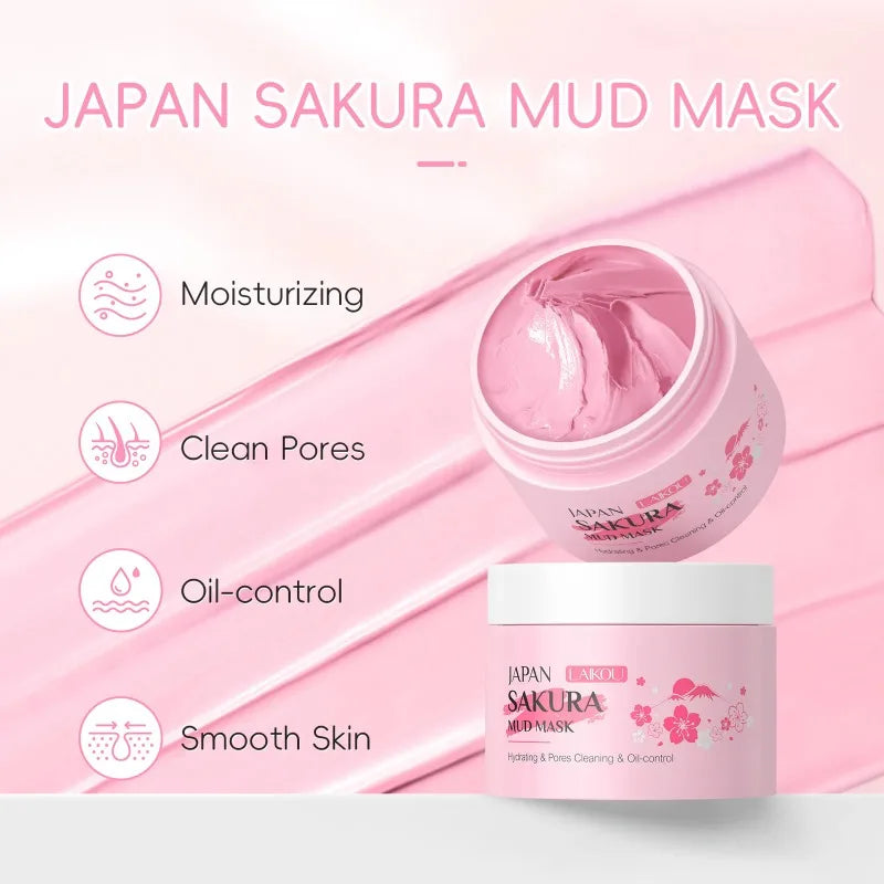 LAIKOU Sakura Mud Mask 25g Deep Cleansing Blackheads Brightening Oil Control Face Mask Oasis Select