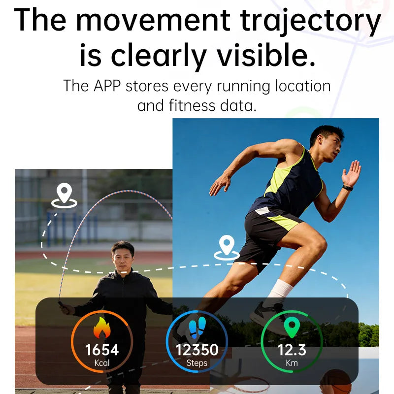 New Health Smart Bracelet Men Women Sports Tracker Waterproof Screenless Smartwatch Heart Rate Watch Long Battery Life Fitness Oasis Select