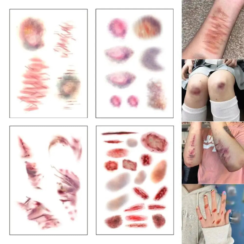 Halloween Wound Scar Temporary Tattoo Stickers – Blood FX
