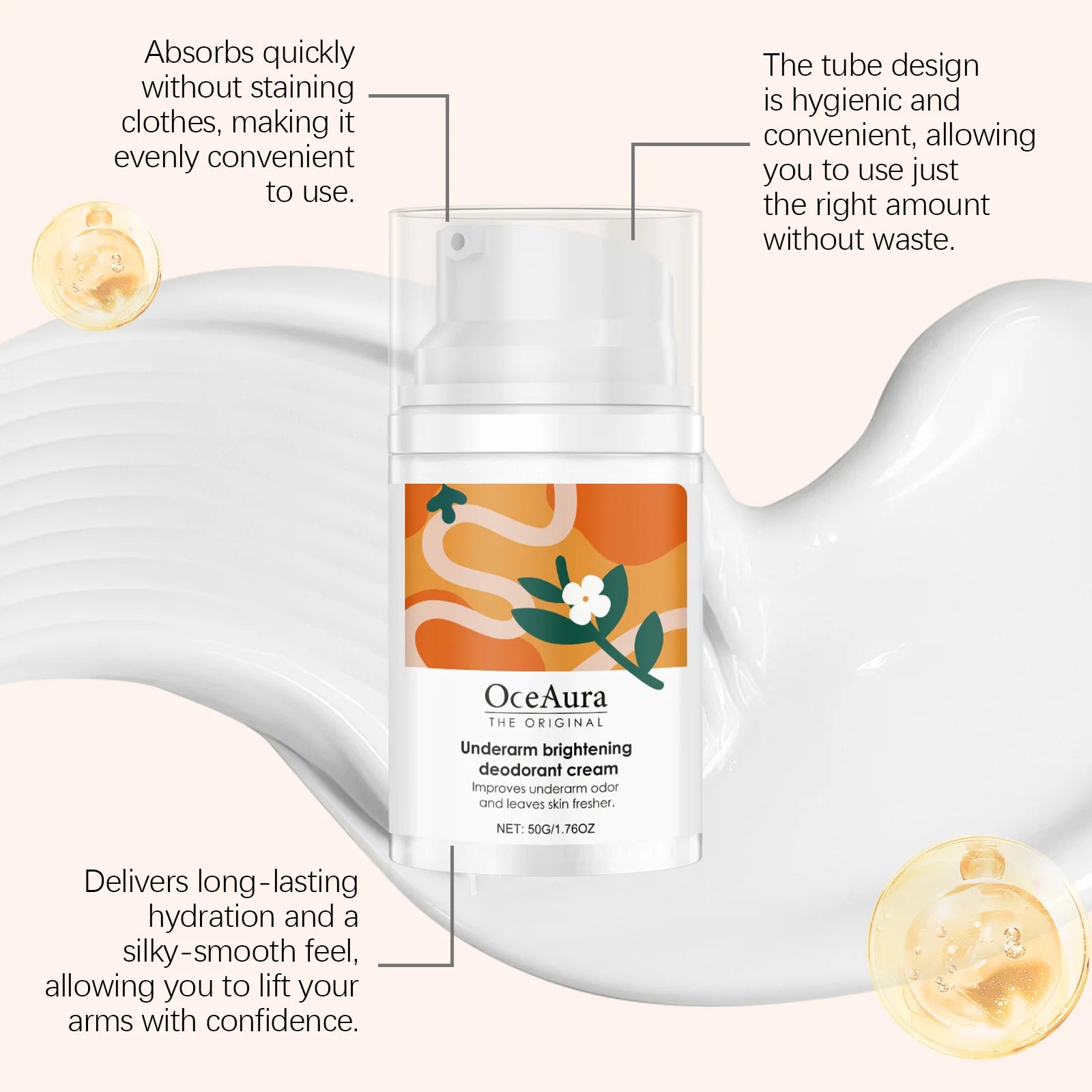 OCEAURA Body Cream – Brighten, Firm & Hydrate Skin 50g