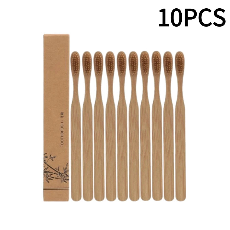 Bamboo Toothbrush Set – Soft Bristles, Travel & Eco-Friendly