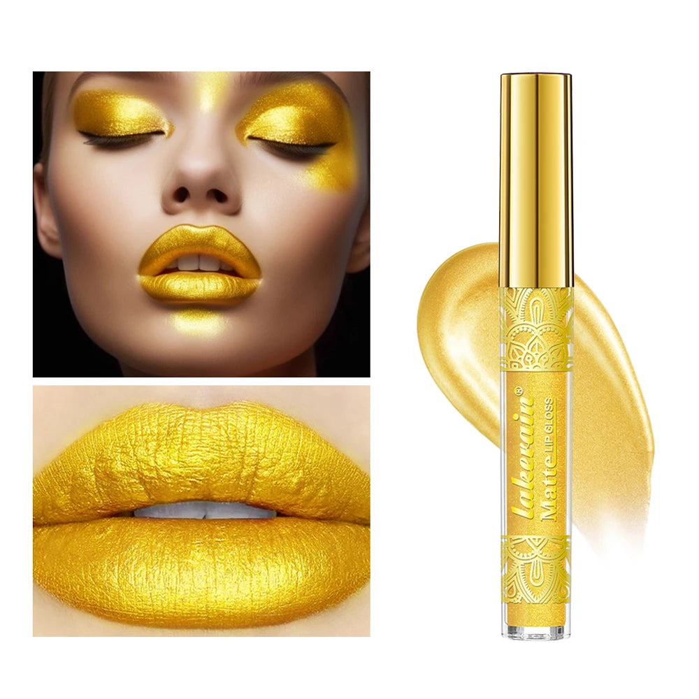 Golden Bar Luxury Lipstick Timeless Velvety Smooth Finish Intense Color Stay Smudge-Proof & Waterproof Valentines Day Gift for H Oasis Select