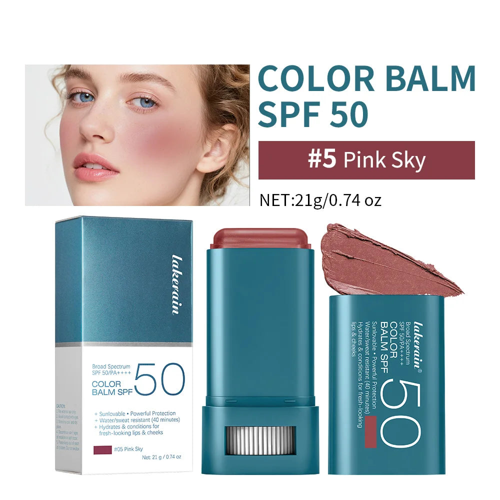 SPF 50 Blush Balm Stick – Buildable, Hydrating & Long-Lasting