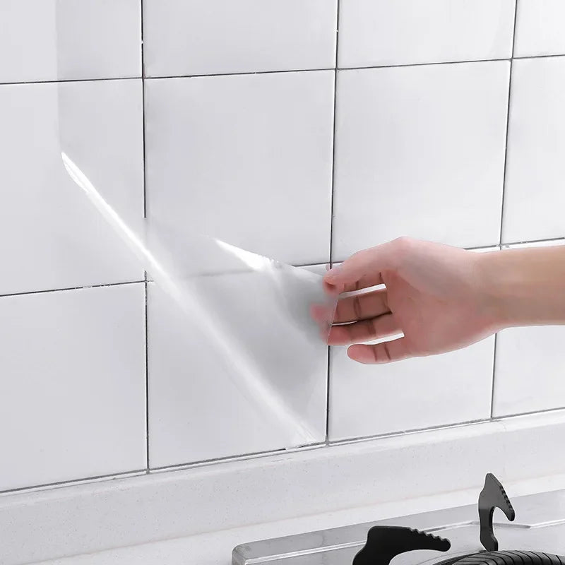 Grease Proof Kitchen Sticker High Temperature Tile Transparent Wall on The Stove Top Waterproof Self-adhesive Wallpaper Oasis Select