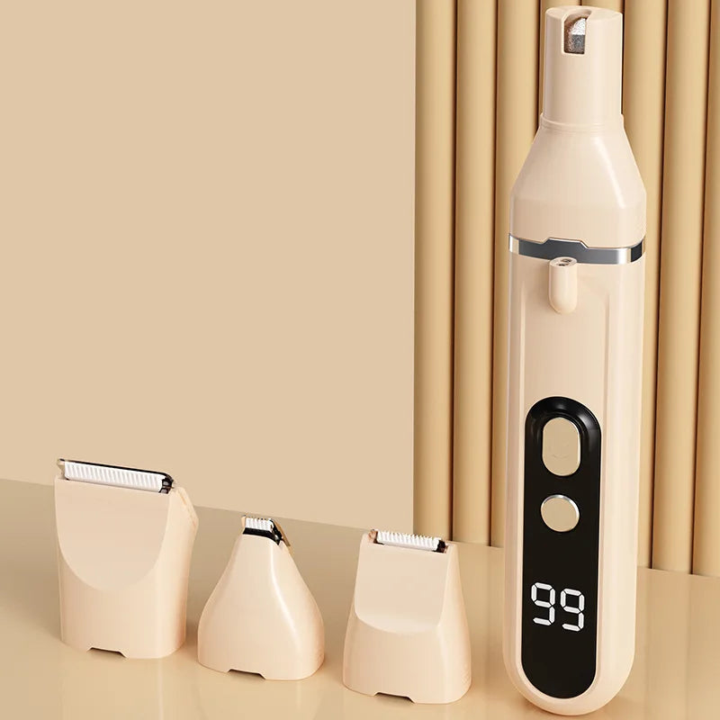 Household pet hair clipper for shaving feet electric clippeUSB rechargeable pet shavermultifunctional model for polishing nails Oasis Select Beige