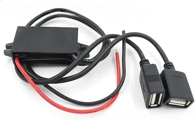 DC/DC 12V 24V To 5V 3A Buck Converter Charger Car DC Step Down Voltage Regulator Waterproof For Car Lighting (to 5V USB Install) Oasis Select Dual square USB 12V 24V 5V 3A