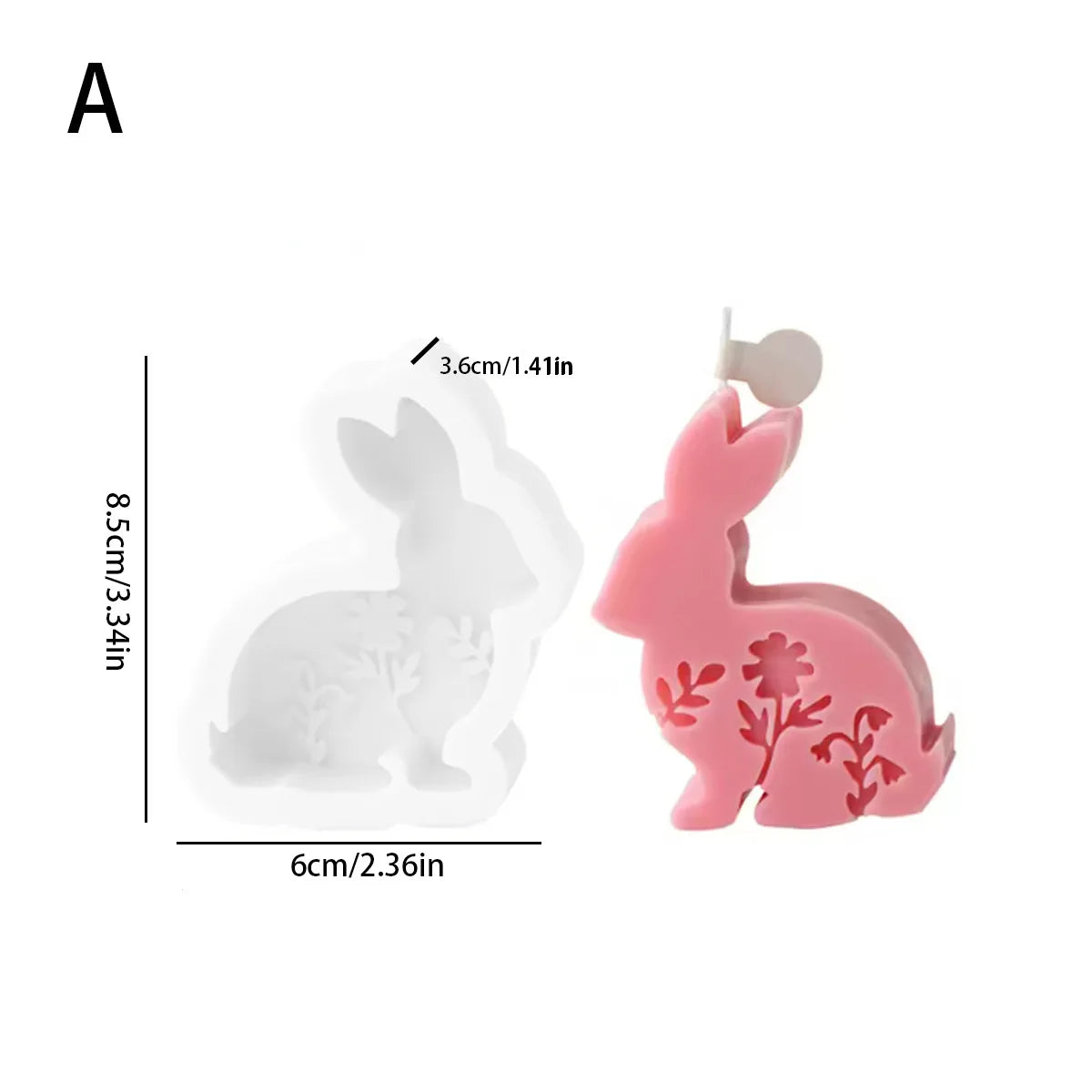 Easter Candle Mold Approximate Dimensions Silicone Rabbit Mold Diy Silicone Mold Creative For Easter Decor Diy Crafts Holiday Oasis Select