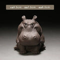 Hippo Purple Clay Tea Pet Wealth-attracting Handcrafted Tea Play Tea play Accessory Chinese Style Tea Pet Oasis Select Hippo