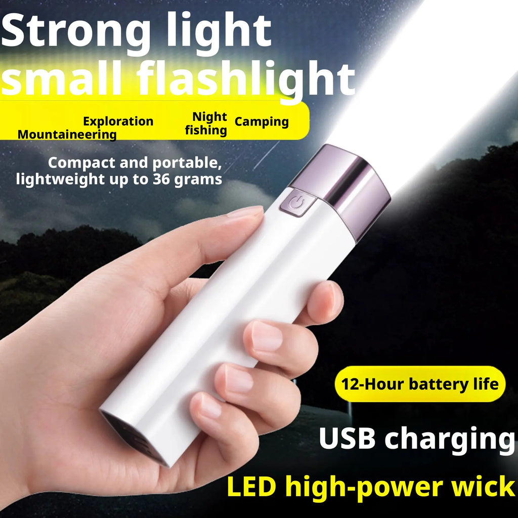 Super Bright LED Flashlight USB Rechargeable 18650Battery Led Torch for Night Riding Camping Hunting Outdoor Waterpr Flash Light Oasis Select