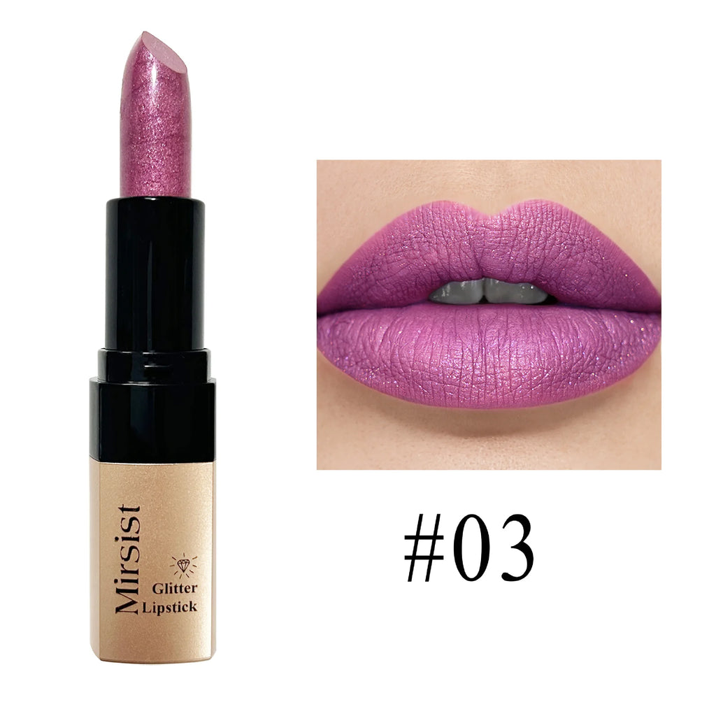 Mirsist Diamond Lip Gloss – Glitter Metallic Shine, 6 Colors