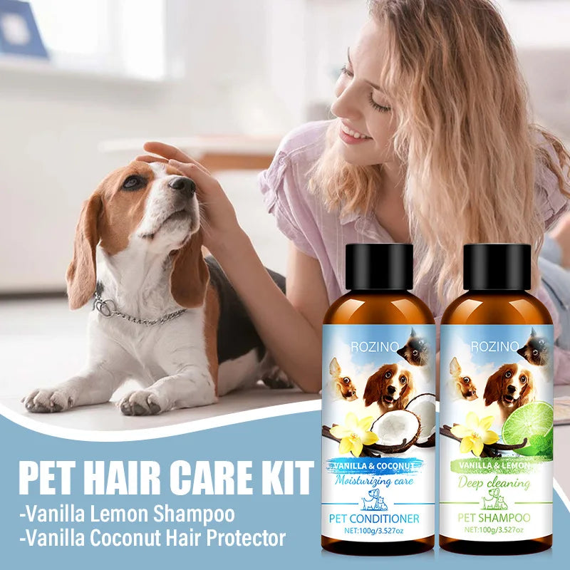 Pet Shower Gel and Conditioner Combo Pack, Perfect Clean Shampoo and Conditioner, Chemical Free, for Pets Cats and Dogs Oasis Select