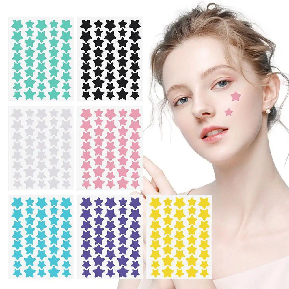 40pcs Colorful PE Pimple Patches Cute Star Shaped Pimple Cover Sticker Invisible Pimple Cover Removal Pimple Patch Oasis Select