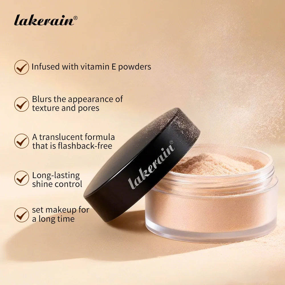 Translucent Loose Setting Powder Long-lasting Oil Control Weightless Lightweight Smudge Proof Matte Setting Powder Makeup Oasis Select