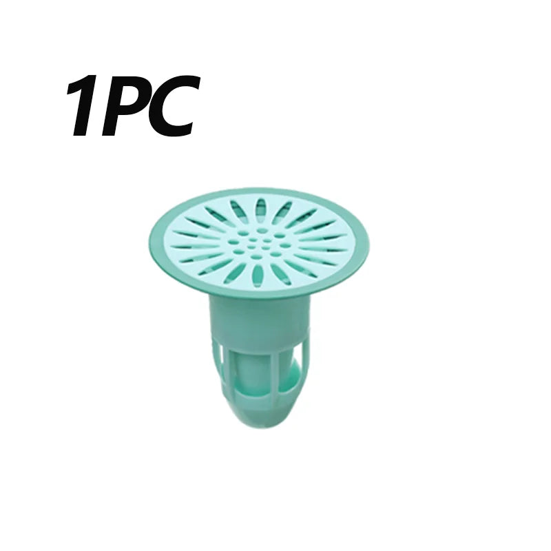 floor drain deodorizer sewer deodorizer gag catcher bathroom sewer filter anti-bug cockroach bathroom toilet sealing plug cover Oasis Select Green 1PC