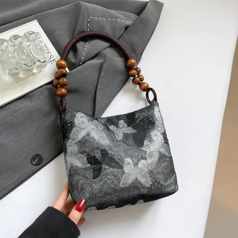 Chinese Butterfly Embroidered Shoulder Bag | Retro Women's Handbag