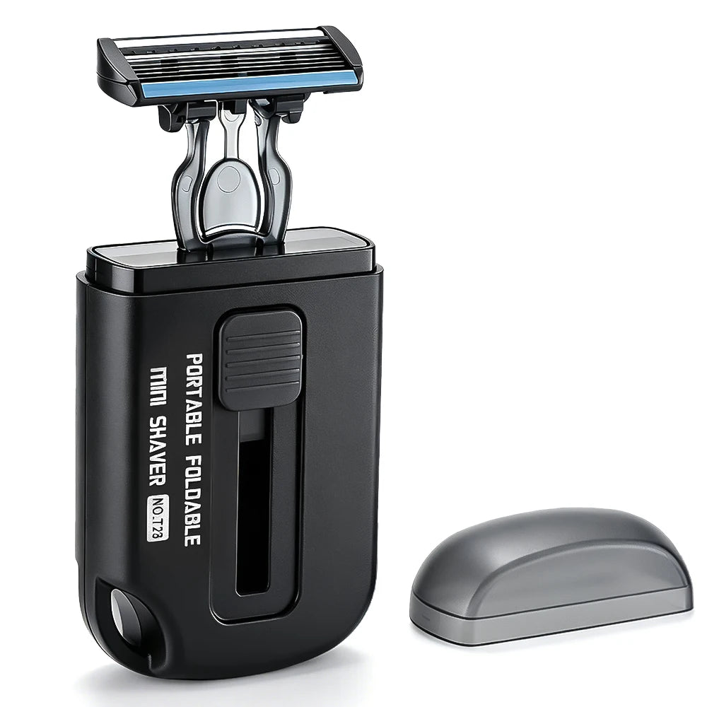 Mini 6-Blade Retractable Pocket Razor | Men's Travel Shaver