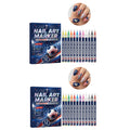 Fan Edition Nail Art Markers Waterproof Solid Color Fine Tip Nail Polish Drawing Pen DIY Sports Pattern Nail Design Man icure Su Oasis Select 2NailArtPen