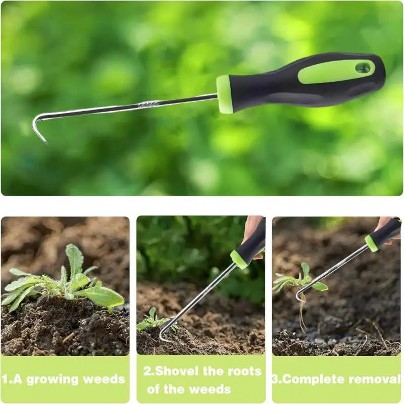 Heavy-Duty Weed Puller Tool - Ergonomic Root Remover for Lawn, Patio Gravel, Effortless Manual Weeding Tool with Non-Slip Grip Oasis Select