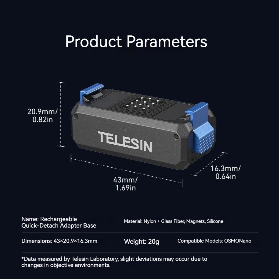 TELESIN Magnetic Quick-Release Adapter Mount for DJI Osmo Nano