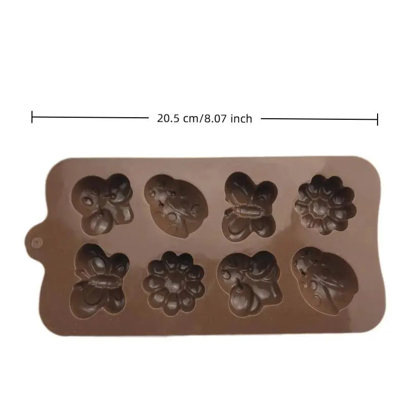 Silicone Flower Chocolate Mold – 8-Cavity BPA-Free Baking Mold