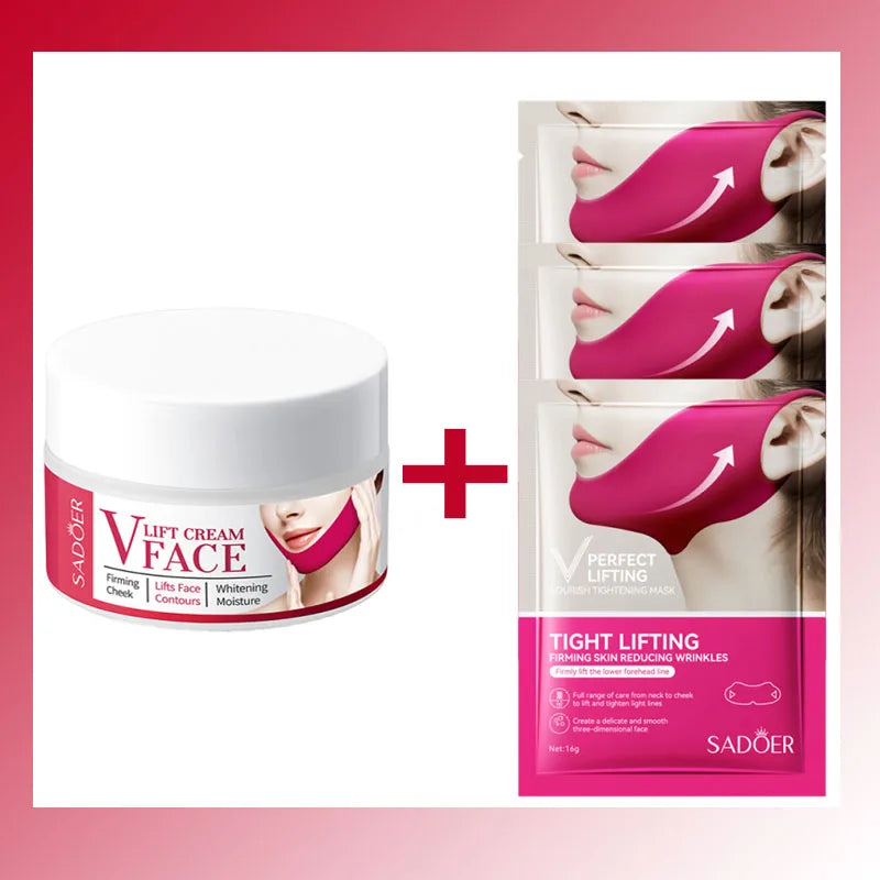 SADOER V-Shape Face Firming Cream – Collagen Lift & Contour Face Firming Cream Oasis Select buy 1 get 3 free