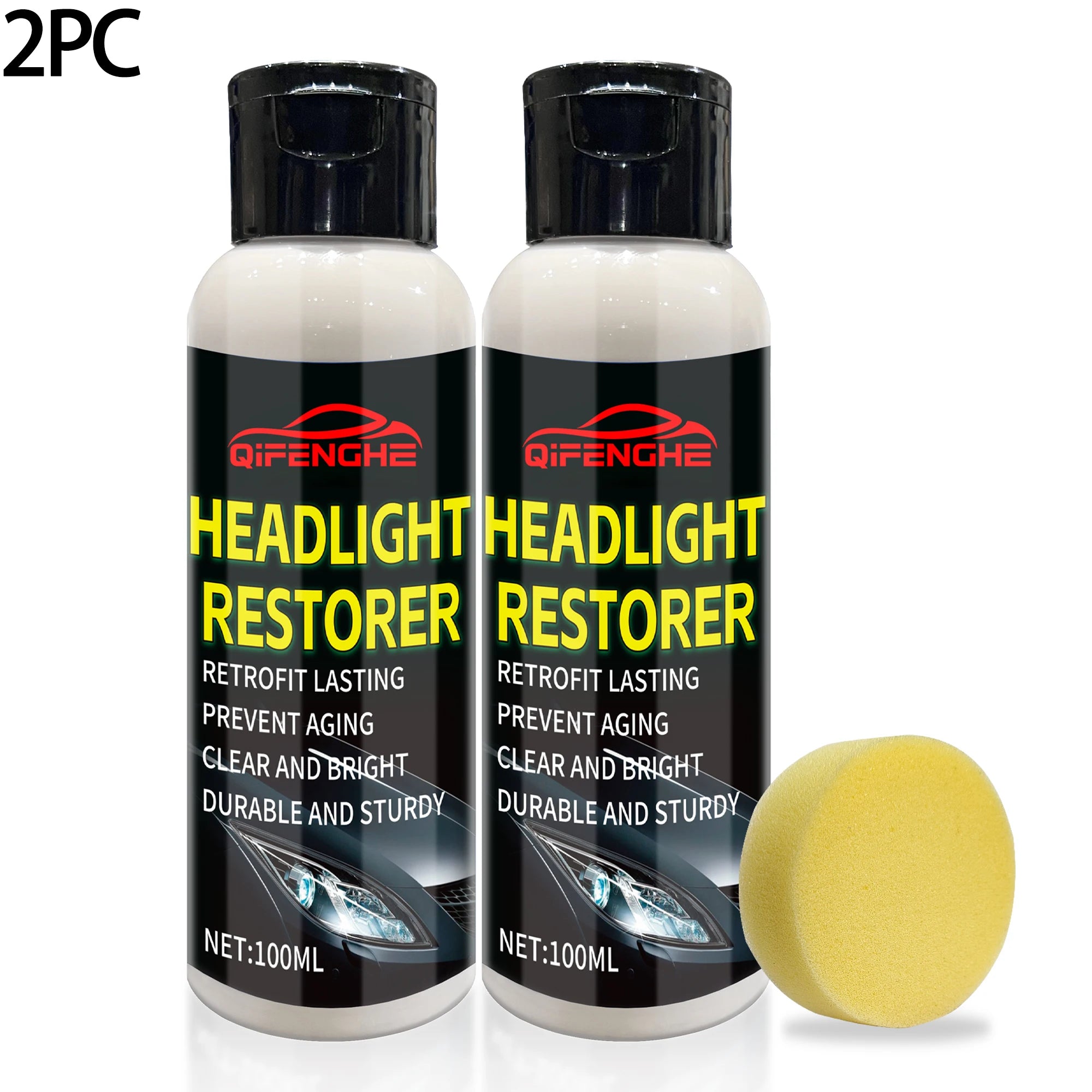 Car Headlight Restoration Kit – Polishing & Cleaning Paste