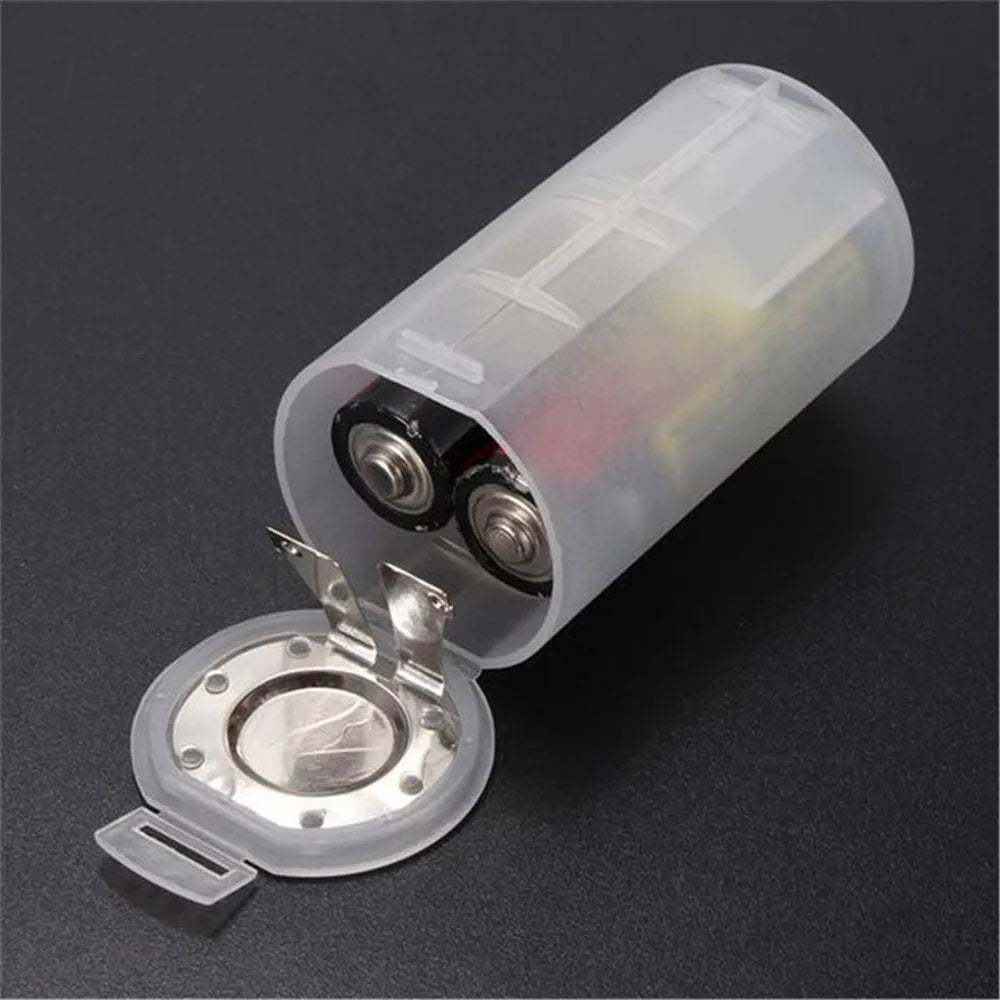 1pcs White 2 AA To D Size Battery Holder Conversion Adapter Switcher Converter Case Wholesale Price Oasis Select p