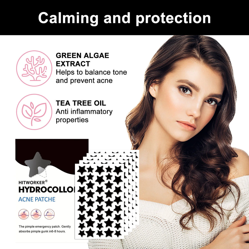 200/400pcs Black Star Hydrocolloid Acne Patch Fashion Ultrathin Breathable Acne Covering Hydrocolloid Patch Beauty Acne Patch Oasis Select