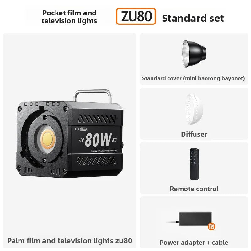 SHINEKNOT ZU80 80W COB Dimmable LED Portable Fill Light