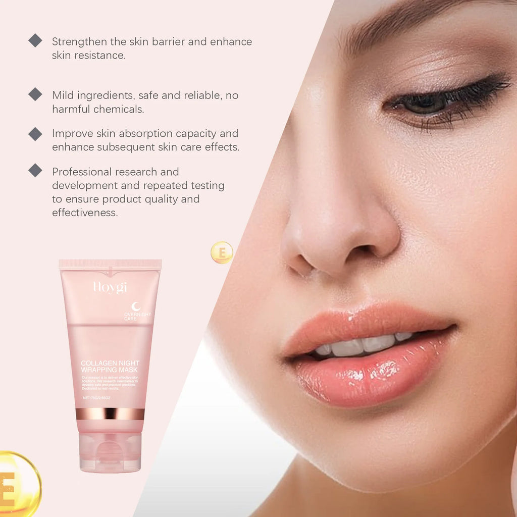 Deep Collagen Mask Peel Off Mask Anti Wrinkle Lifting Face Skin Care Masks Bio Pack Night Wrapping Woman Overnight Skin Hydrates Oasis Select