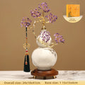 Crystal Stone Gourd Sculpture for Living Room Entrance Wine Cabinet Office Art Craft Decoration Housewarming Gift Oasis Select White 24X18X41cm