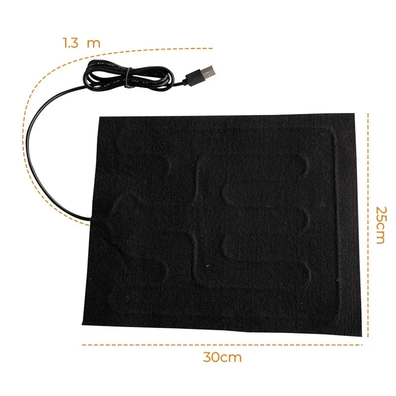 USB Heating Pad Electric Heating Film Hand Warmer Seat Heating Cushion Warmer Waterproof Pet Reptile Animal Heater Mat Oasis Select