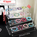 1pc Bracelet Jewelry Acrylic Display Stand Transparent/Black Jewelry Storage Stand Dressing Table Display Stand Store Stand Oasis Select 4layers-Transparent