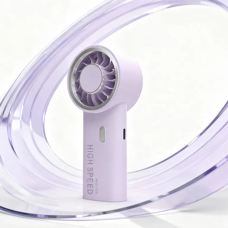 New Ultralight Mini Size Handheld Fan Portable Fan Air Cooler Pocket Fan Rechargeable for Travelling Shopping Oasis Select purple