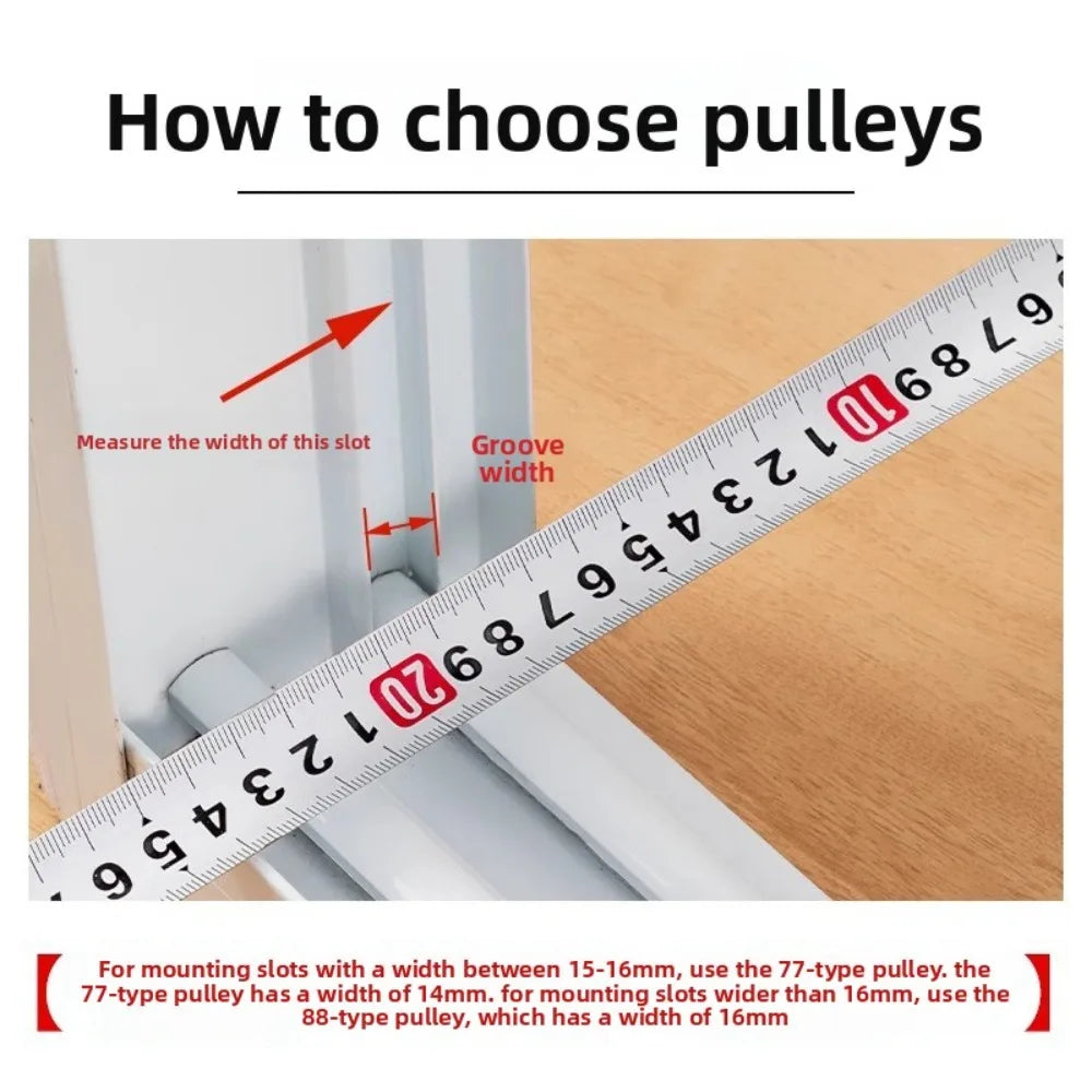 1Pc Stainless Steel Window Pulley Glass Upperand Down Sliding Door Roller Runner Mute Wheel Track Pulley Furniture Oasis Select