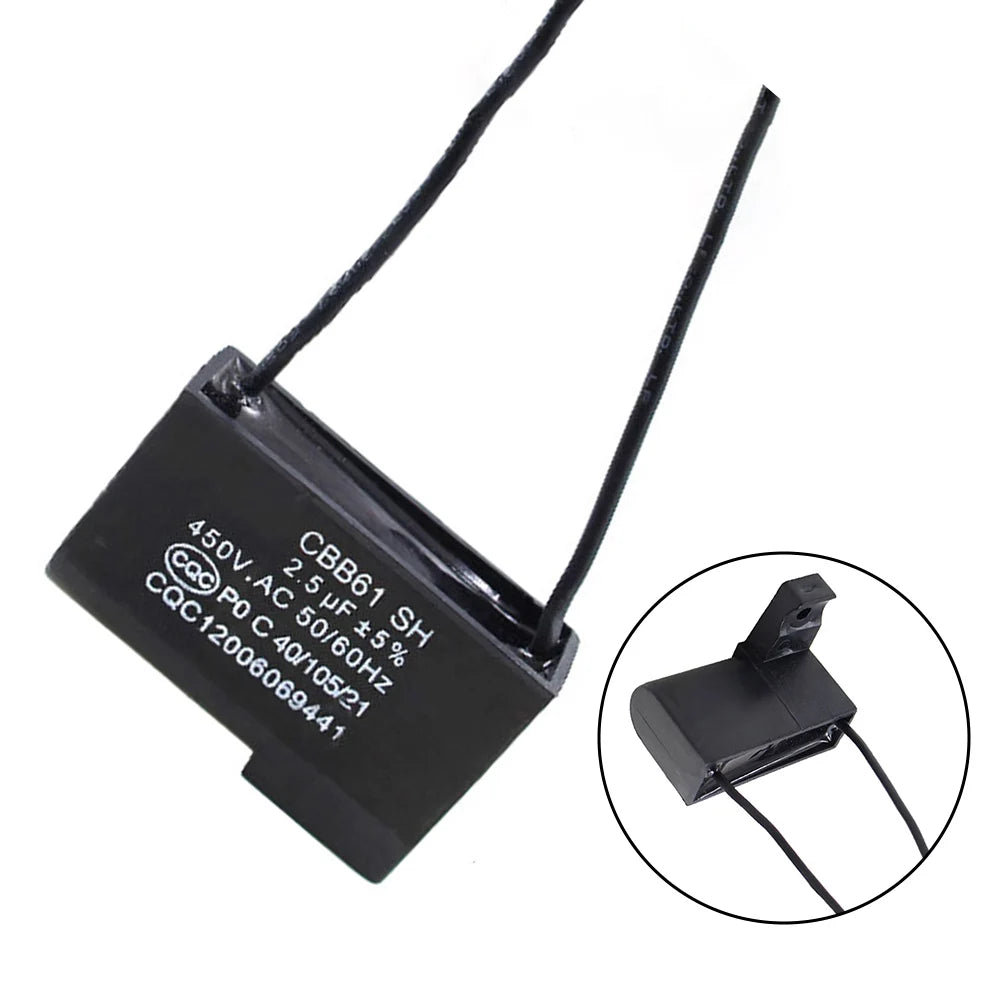 CBB61 2.5uF 450V Fan Starting Capacitor Capacitor For Ceiling Fan Table Fans Hood Motor Capacitor Oasis Select