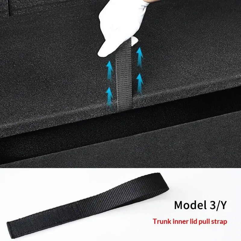For Model Rear Trunk Rope Draw String Open Tail Box Cover Handle Pull Strap Car Organizer Accessories Mat Protection Pad Oasis Select