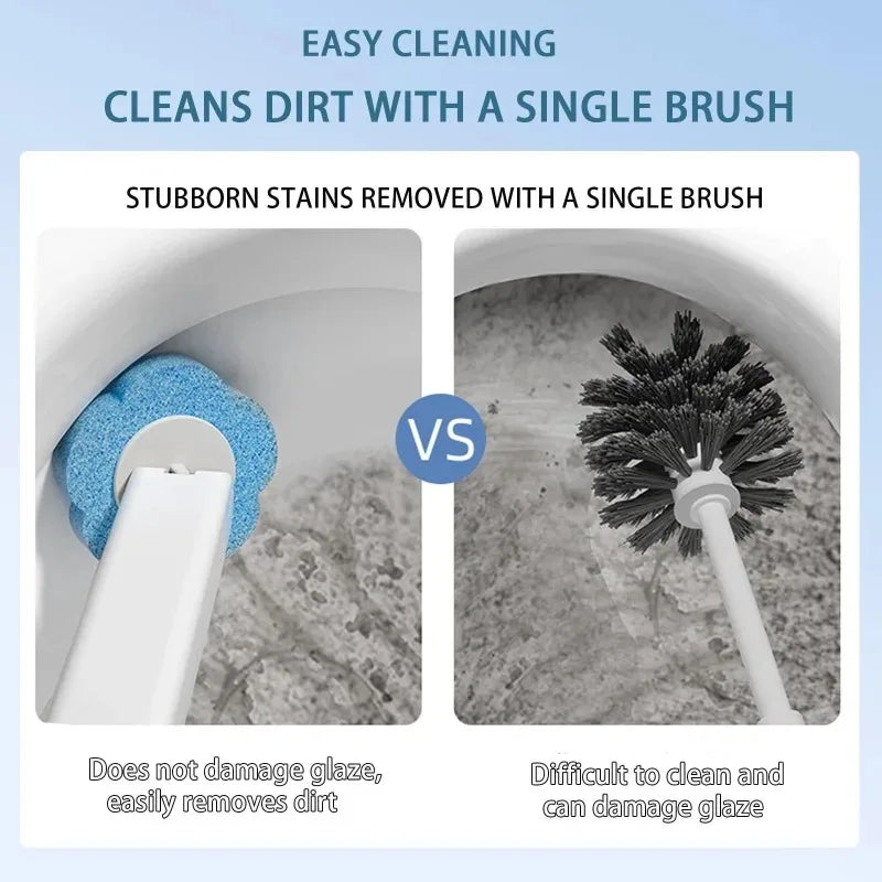 Disposable Toilet Brush Wall Mounted Toilet Brush with Extended Handle Cleaning Set Replacement Head Wc Accessories Oasis Select
