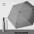 Automatic Ultra Light Umbrella Labor-saving Lazy Parasol Easy Fold & Quick Storage Compact Rain Gear for Travel Use Oasis Select Dark soot Aluminum 6K