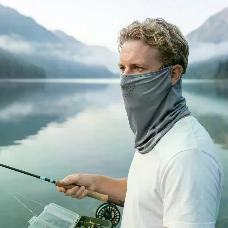 Ice Silk Face Cover UV Protection Anti-UV Neck Gaiter Breathable Face Shield for Summer Riding and Jogging Oasis Select
