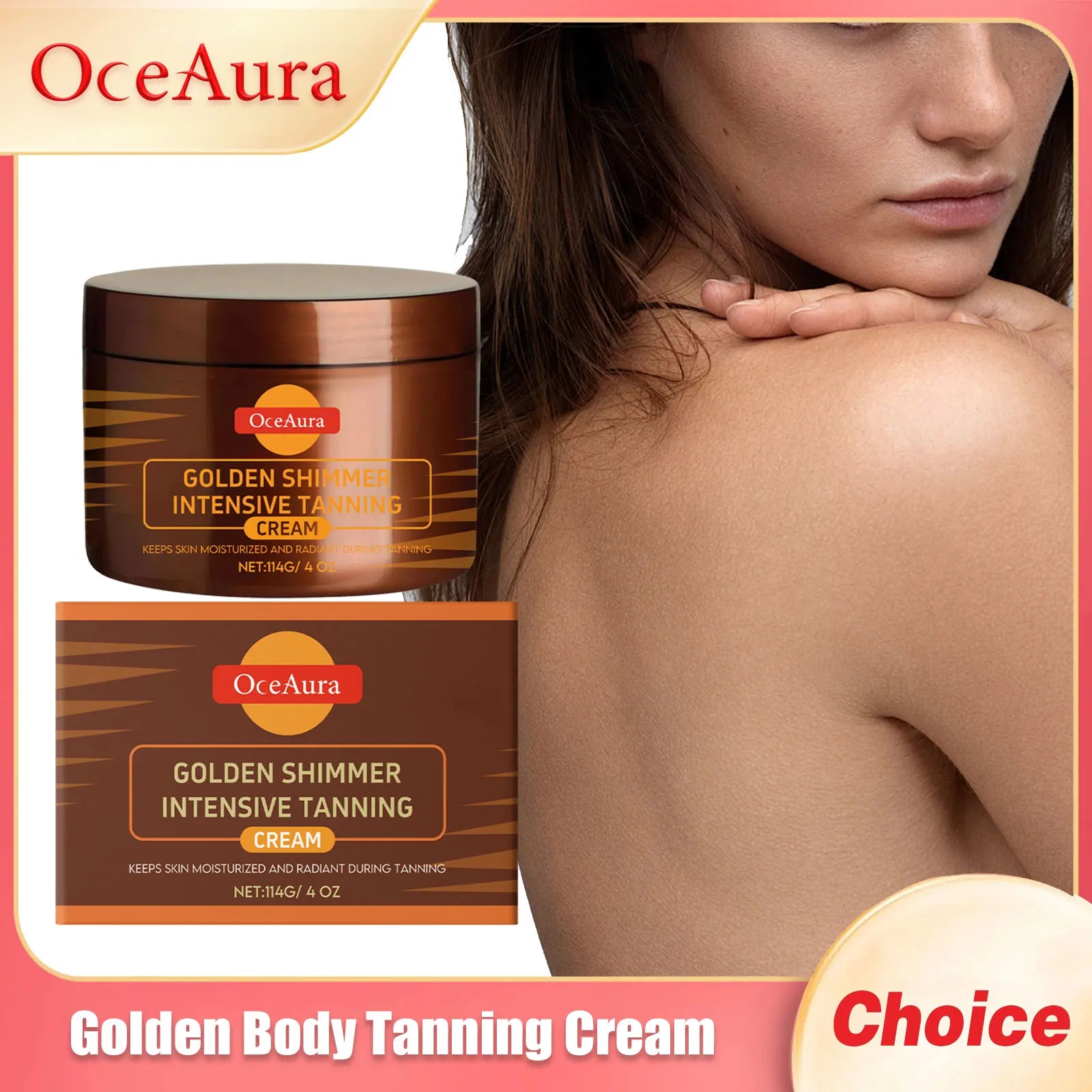 OceAura Golden Body Tanning Lotion & Bronzer Accelerator