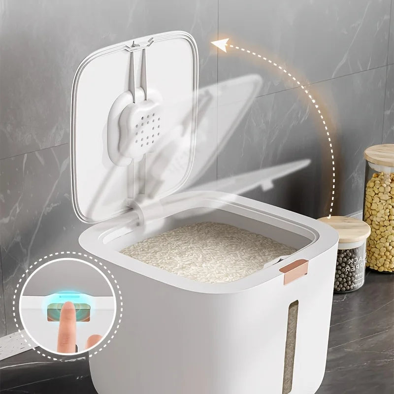 Pet Food Storage Barrel Large Storage Barrel Food Sealed Moisture-proof Cat Food Barrel Storage Cat Food Dog Food Barrel CatBowl Oasis Select