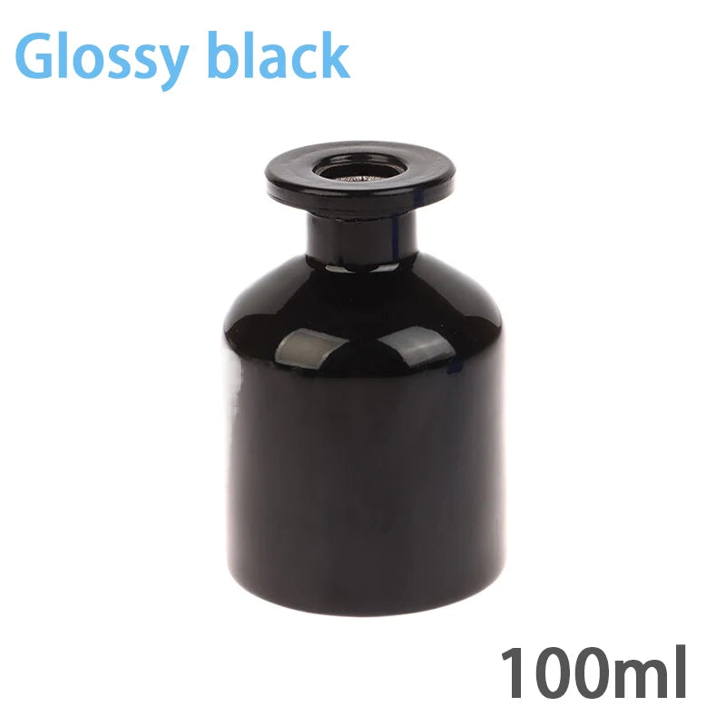 100ml Fragrance Empty Bottles can use Rattan Sticks Purifying Air Aroma Diffuser Set Essential Oil Bottles for Room Office Oasis Select Glossy black