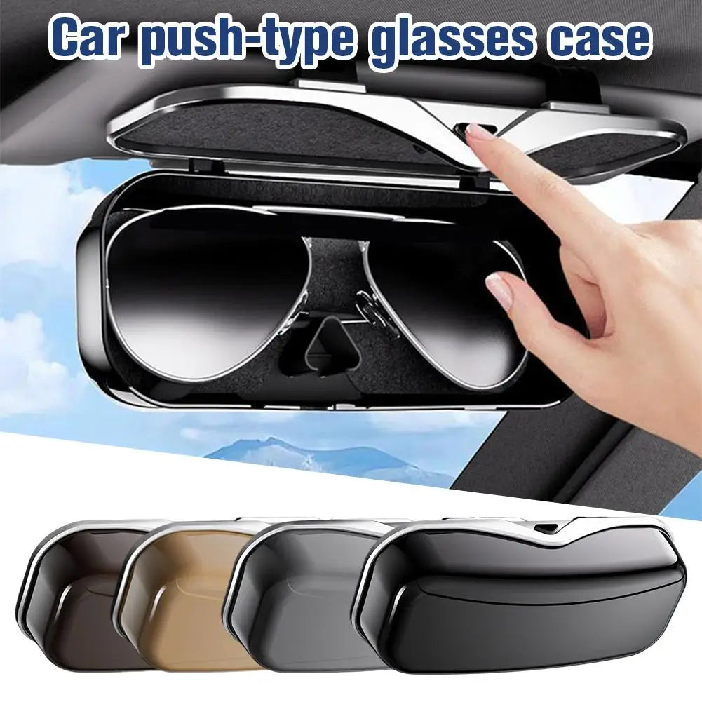 Car Sun Visor Glasses Case – Push-Open Anti-Scratch Holder
