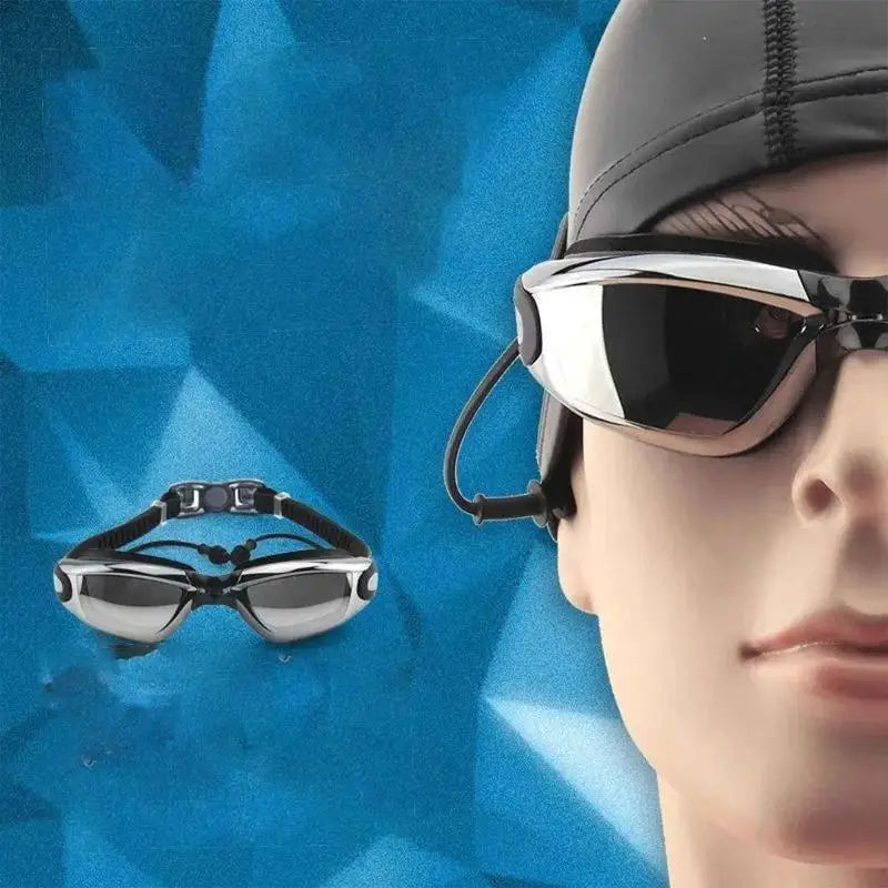 HD Anti-Fog Swimming Goggles, Small Frame Silver Coated Lenses Waterproof Swim Glasses Oasis Select