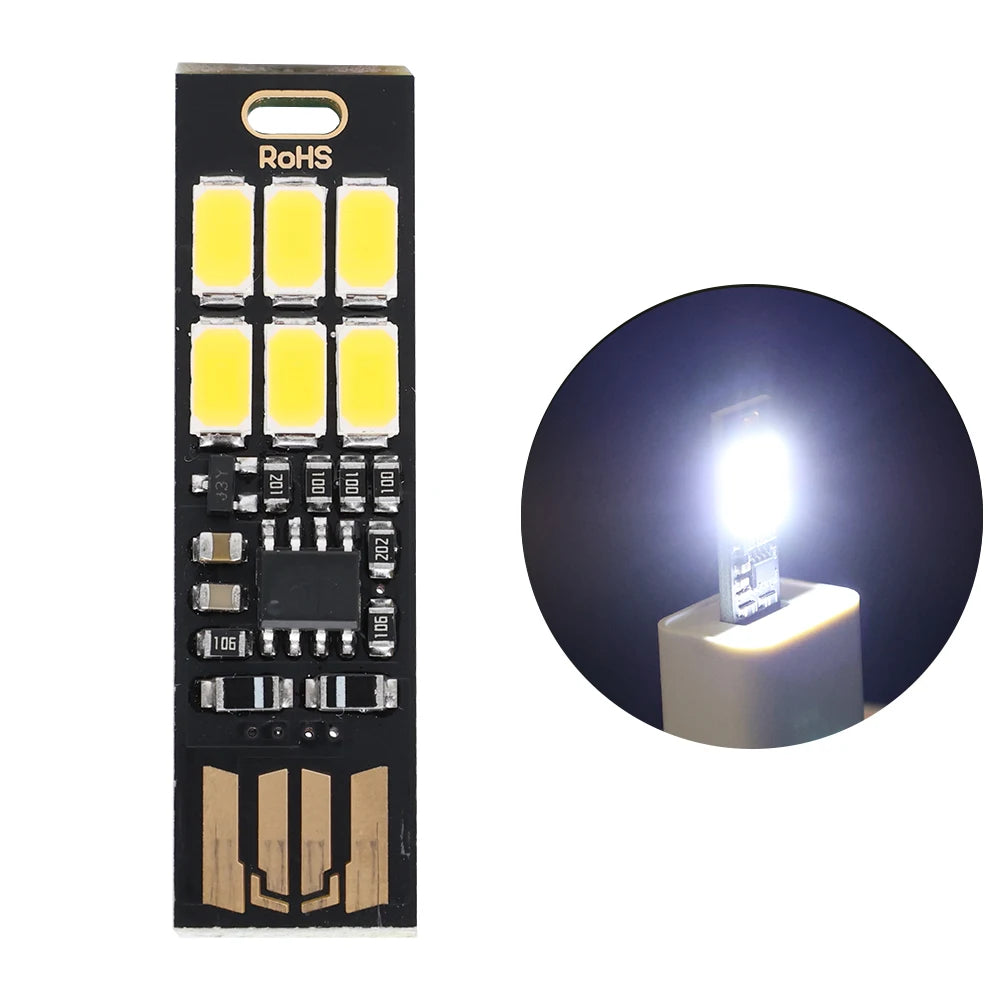 POCKETMAN USB Card Light – 6 LED Mini Pocket Night Light 5V