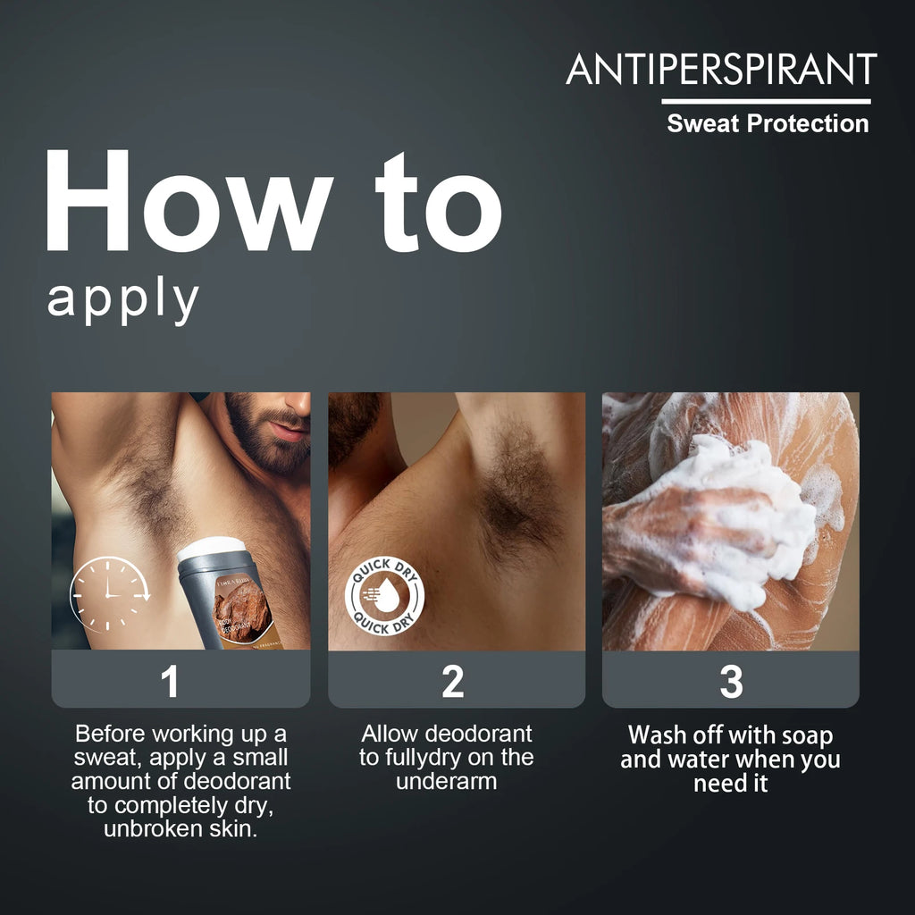 Men Sandalwood Deodorant Stick Anti Sweating Keep Drying Lasting Fragrance Remove Armpit Odor Underarm Refresh Sticks 74g Oasis Select